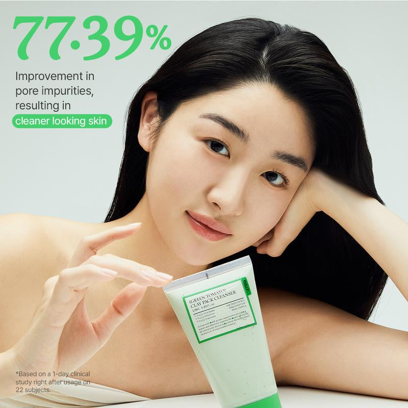 [FULLY Official Shop] Green Tomato Clay Mask Cleanser Pore Purifying with 49% Green Tomato Extract Sebum & Clogged Pore Care Exfoliation 4.05 Fl.Oz