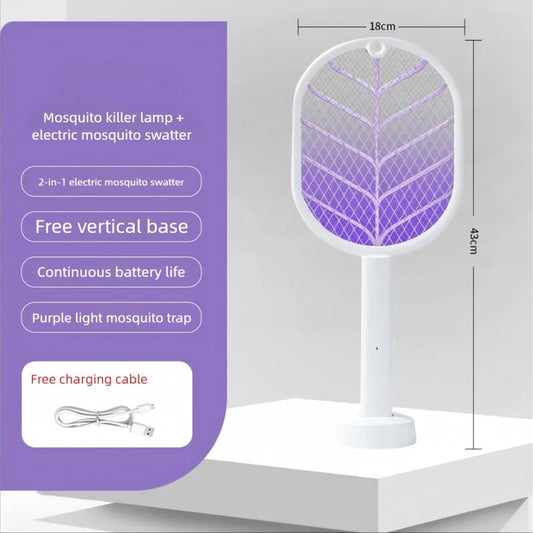 Multifunctional Electric Mosquito Swatter, Lightweight Andfoldable, USB Type-C, Can Stand or Hang, Silent Mosquito Repellent, a Must-Have for Home or Camping in Summer