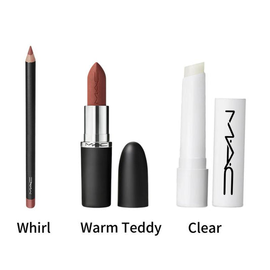 MAC Everyday Lip Trio - Lip Pencil + M·A·Cximal Silky Matte Lipstick + Squirt Plumping Gloss Stick