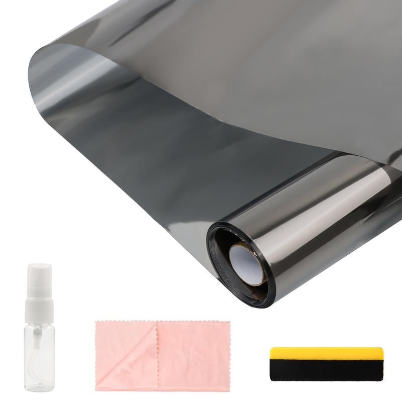 One Way Window Privacy Film, Window Tint for Home, Sun Blocking UV Heat Blocker, See Out Not in Reflective Mirror Film, Removable Static Cling Glass Door Cover