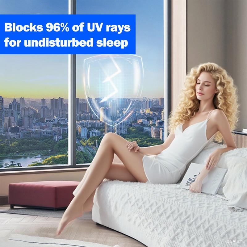 One Way Window Privacy Film, Window Tint for Home, Sun Blocking UV Heat Blocker, See Out Not in Reflective Mirror Film, Removable Static Cling Glass Door Cover
