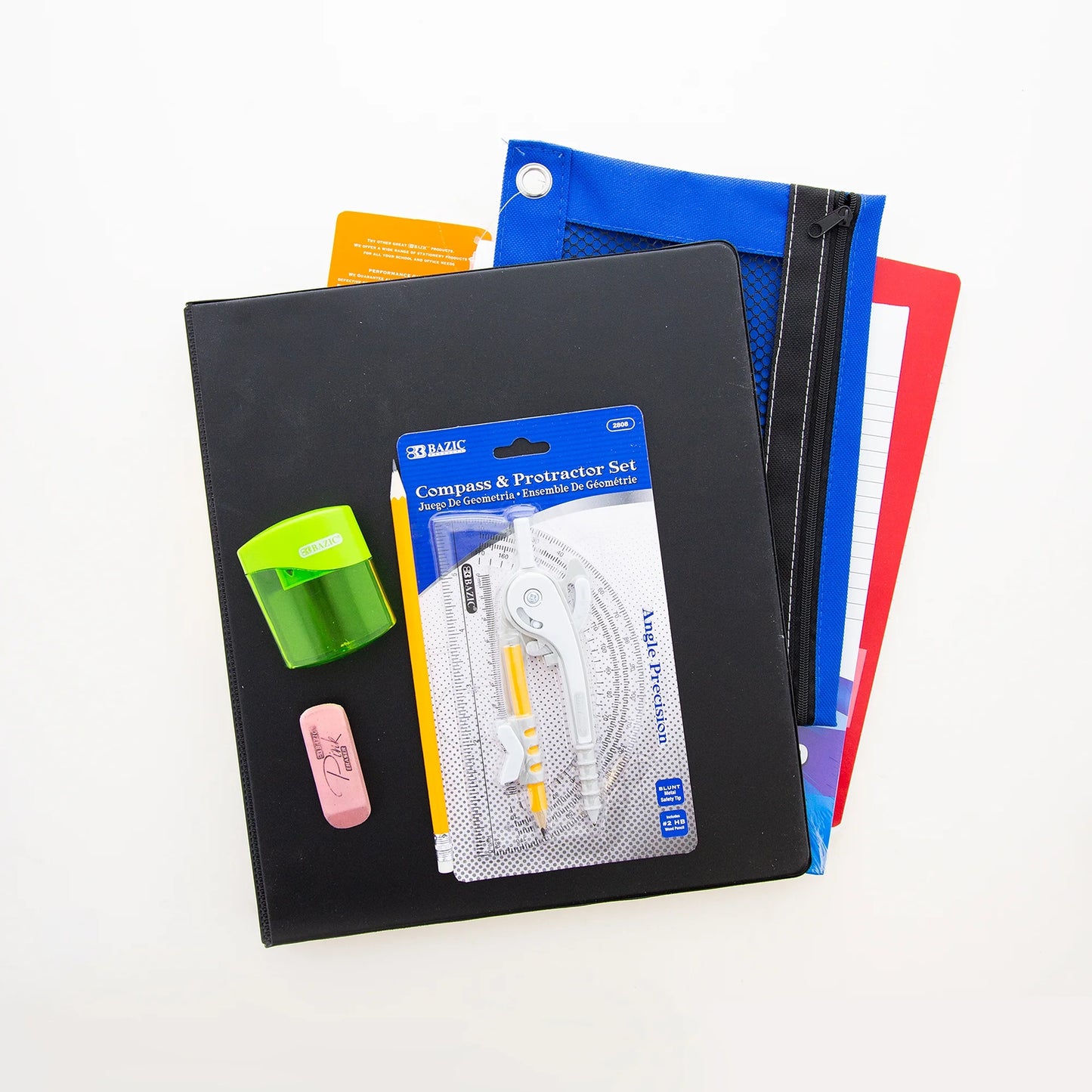 Middle High School Kit Bundle Supplies Box 65 Count for Student 7-12 Grades,  School Supplies Composition Books Binder and More, SPEC MAY VARY, 1-Pack